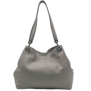 Michael Kors Raven Stone Grey Pebbled Leather Shoulder Bag